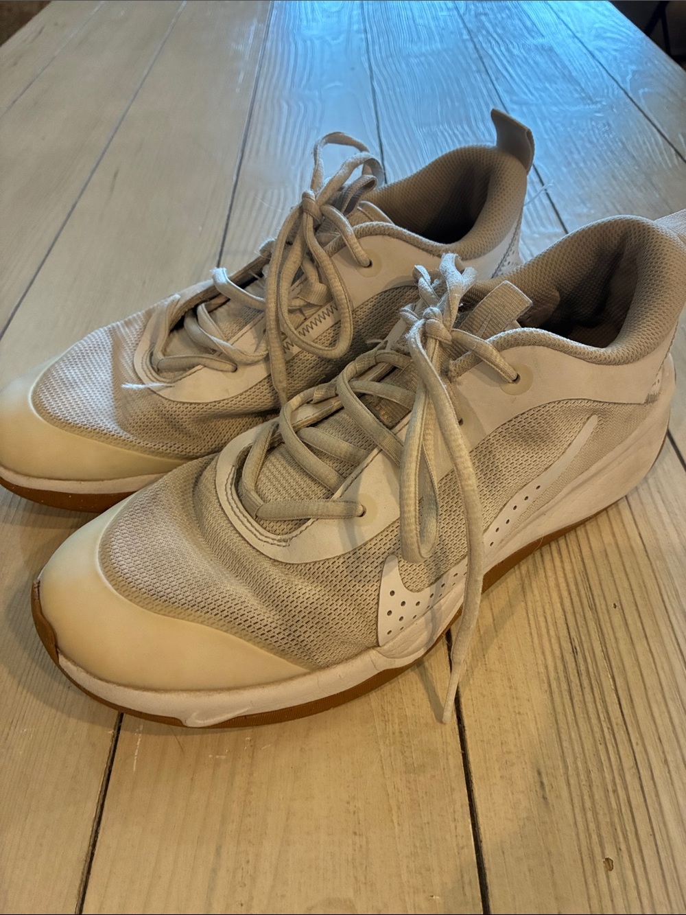 Youth Neutral Mesh & Leather Athletic Sneakers - (for Tennis)